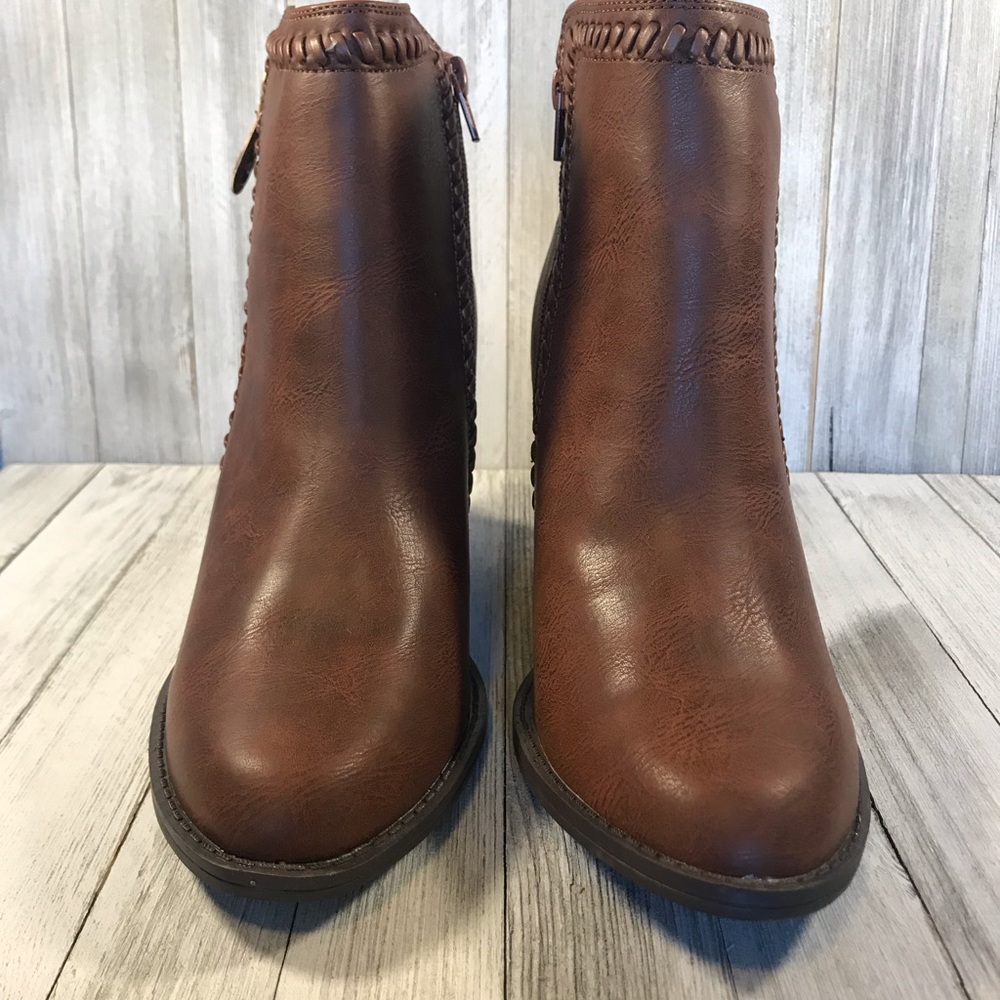 JustFab Brown Loana Booties Size 9